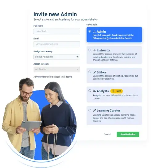 Learndash alternatives: User Roles at AcademyOcean LMS