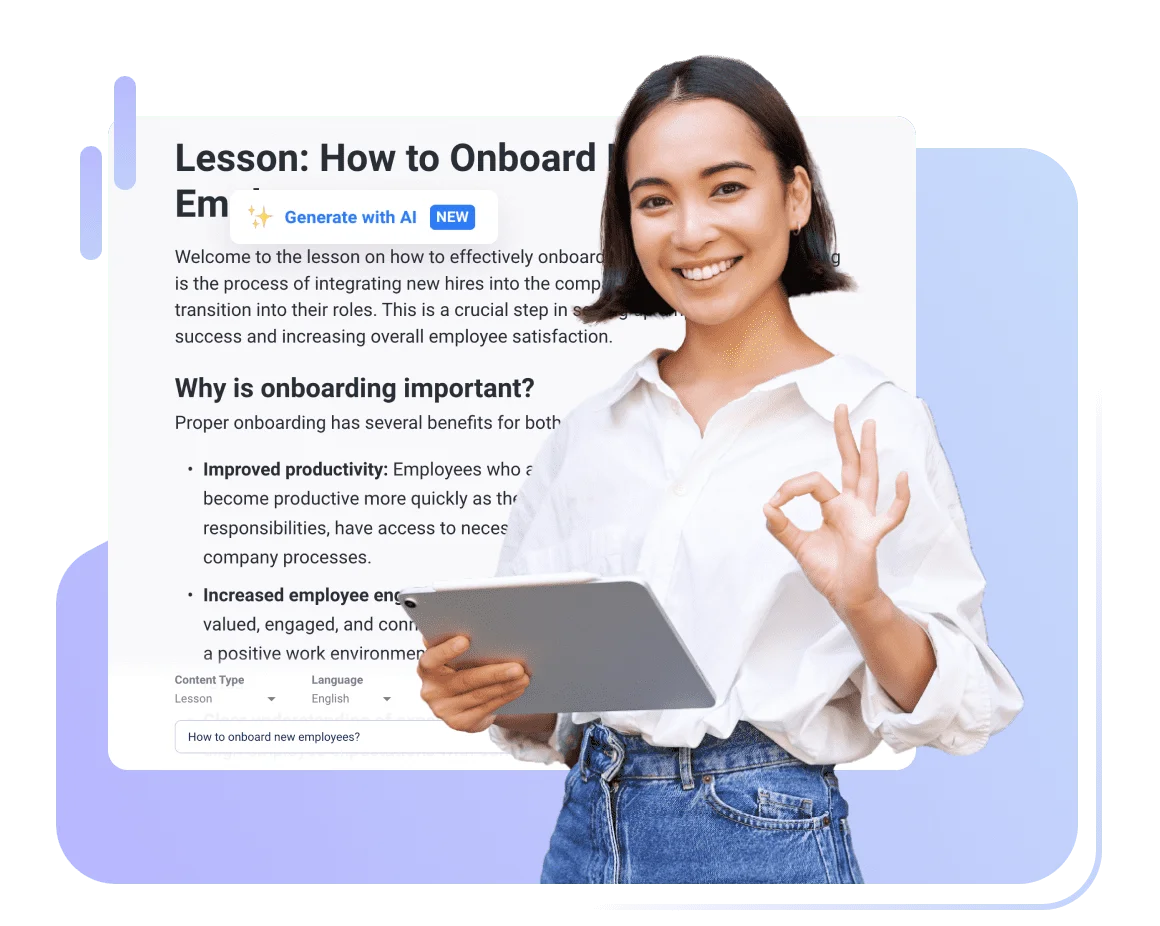 Multilingual e-learning platform featuring AI-powered content creation tools in AcademyOcean LMS for enhanced language training