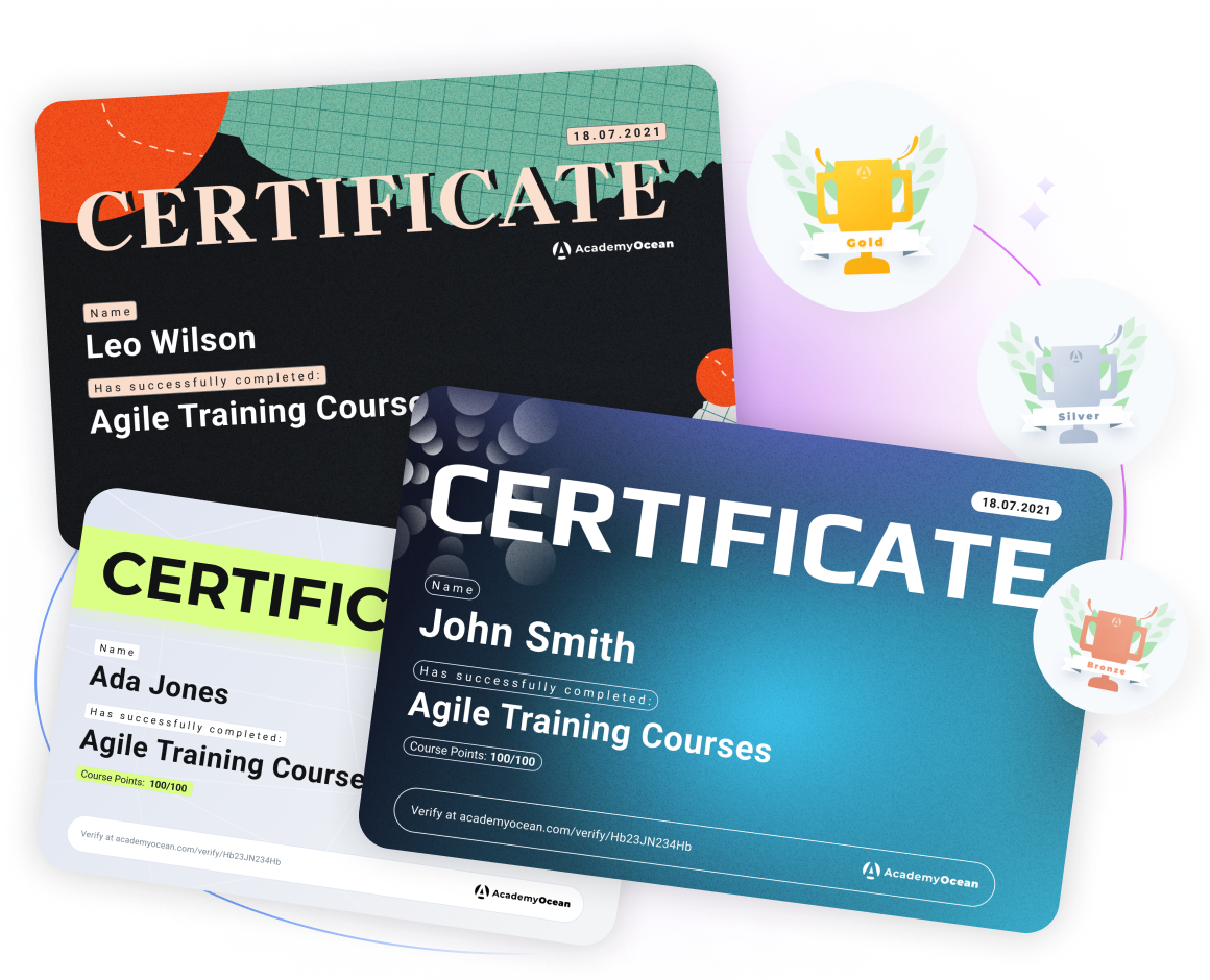 Agile Corporate Training with Certification Icon representing agile training certification