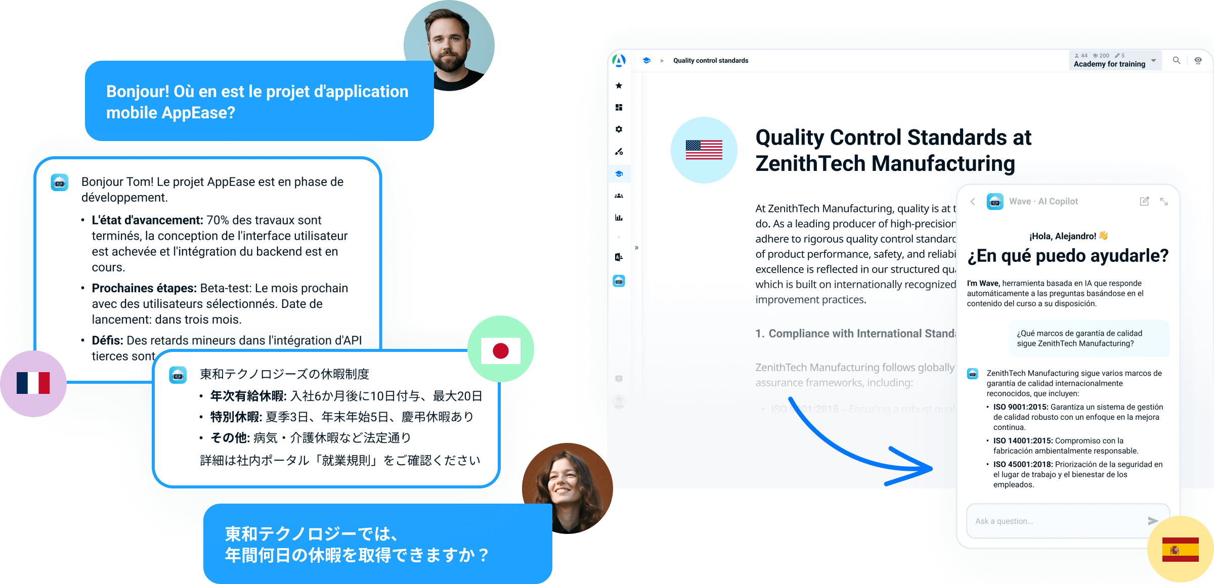 Instant, Multilingual Answers / Real-Time Translation