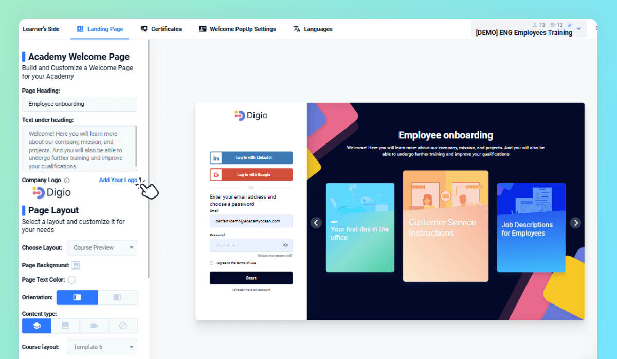 Step 1: Create Courses Step 1: Create Courses