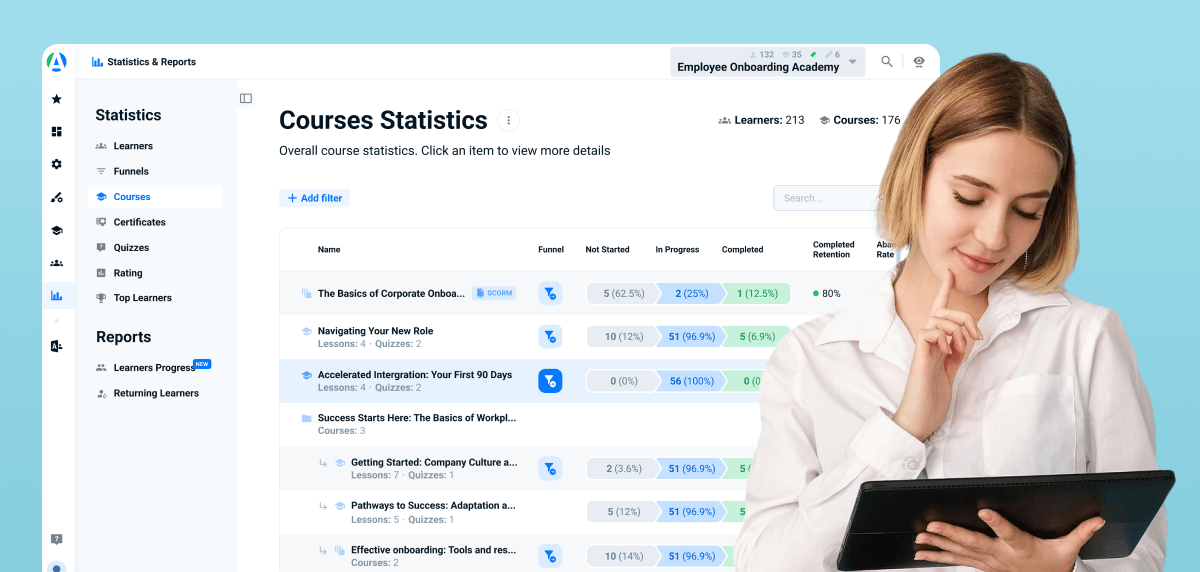 AcademyOcean reports that their clients saved 50% of their HR's working time by implementing an LMS solution AcademyOcean reports that their clients saved 50% of their HR's working time by implementing an LMS solution