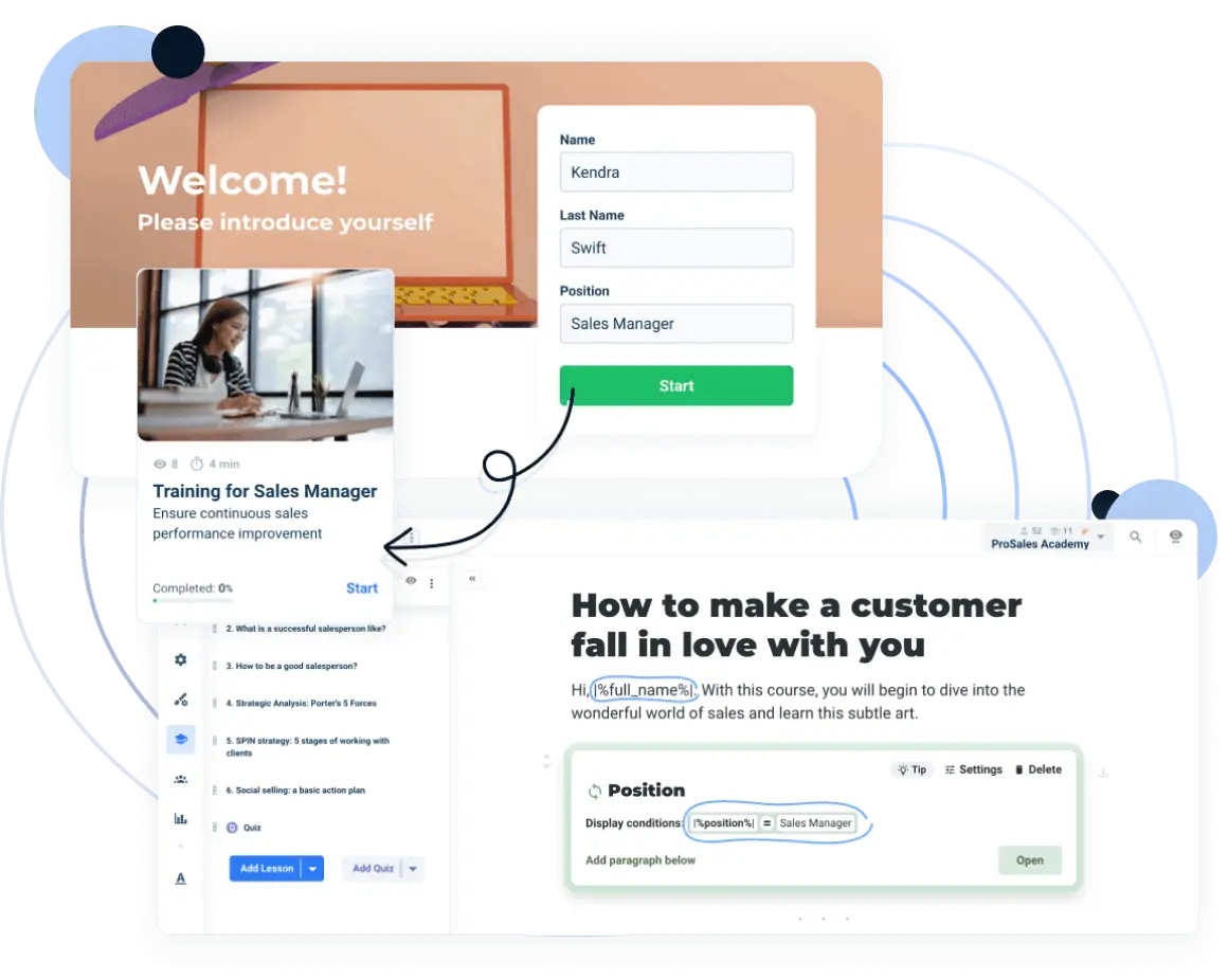 Adaptive Learning Capabilities Advanced LMS capability for personalized adaptive training, featuring AI-driven learning paths and real-time skill assessment