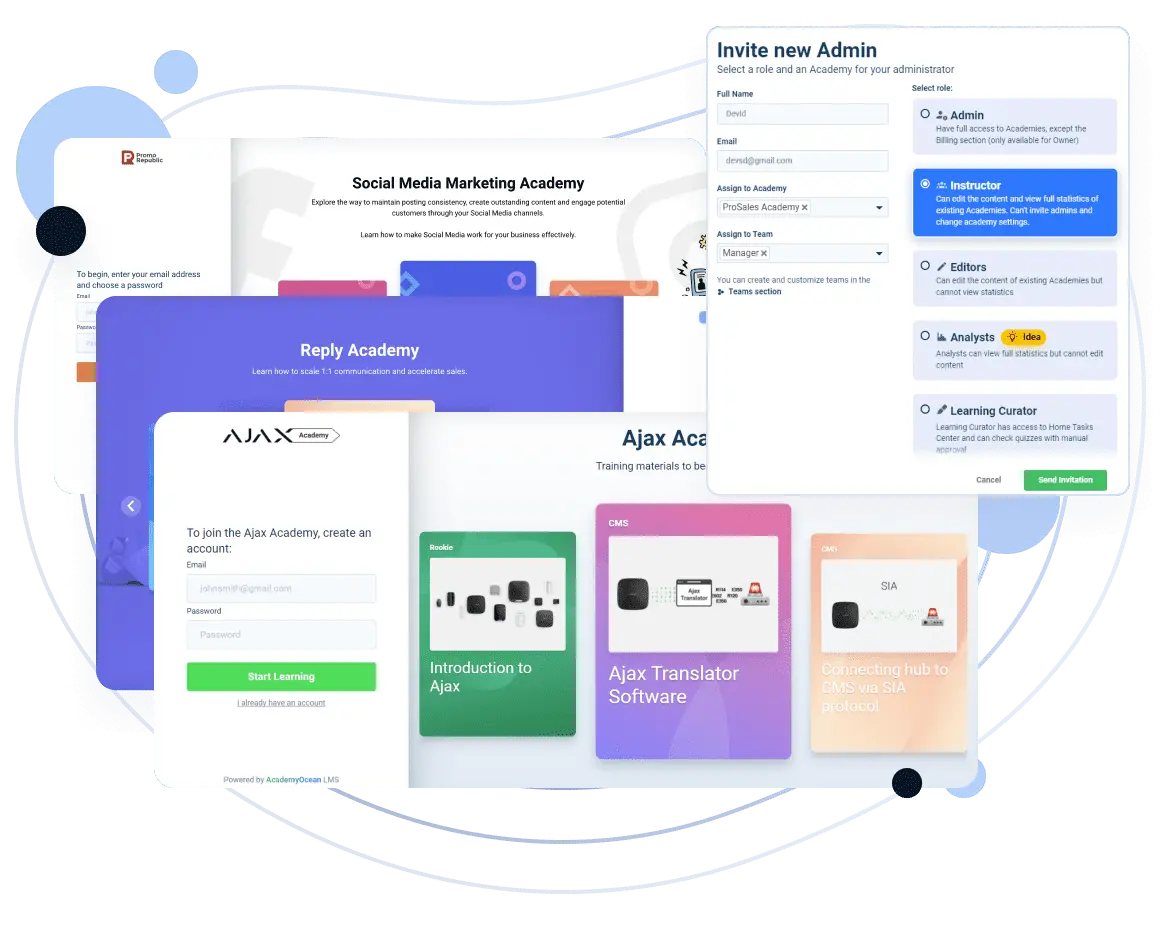 Multi-Portal LMS Platform LMS capability solution offering multiple customizable learning portals for diverse organizational needs
