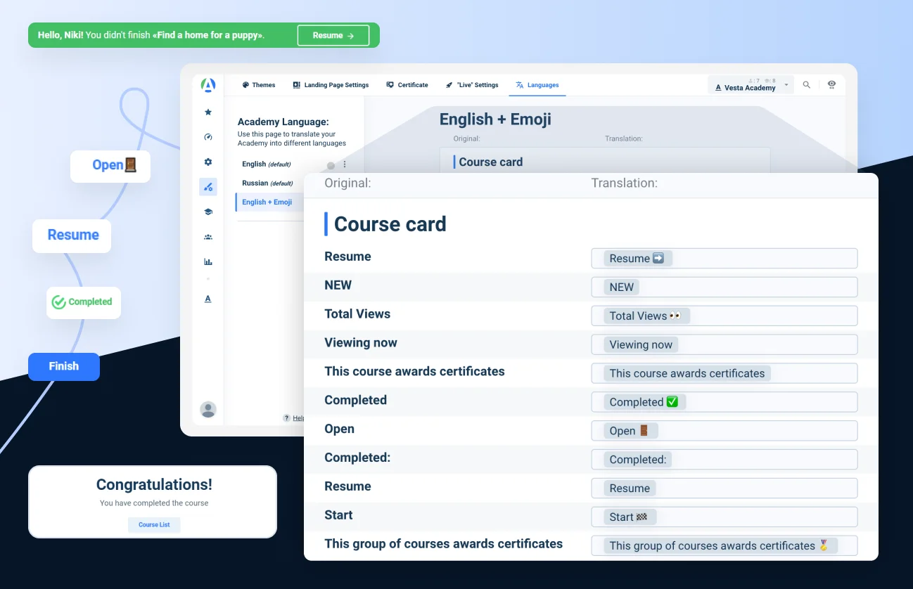 LMS for government: Custom LMS interface LMS for government: Custom LMS interface