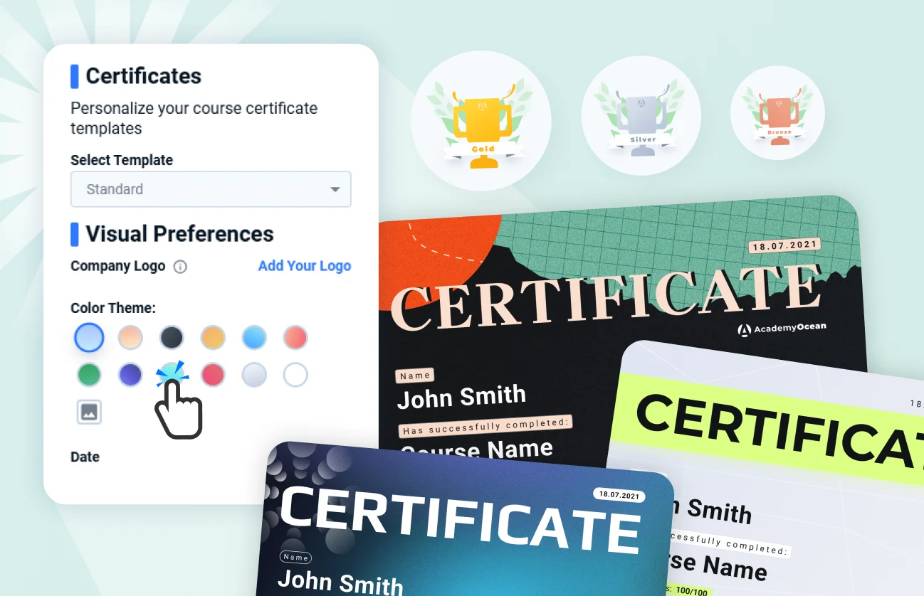 Celebrate Achievements with Custom Certificates in Your HR LMS Recognize employee achievements with customizable certificates in AcademyOcean's HR LMS