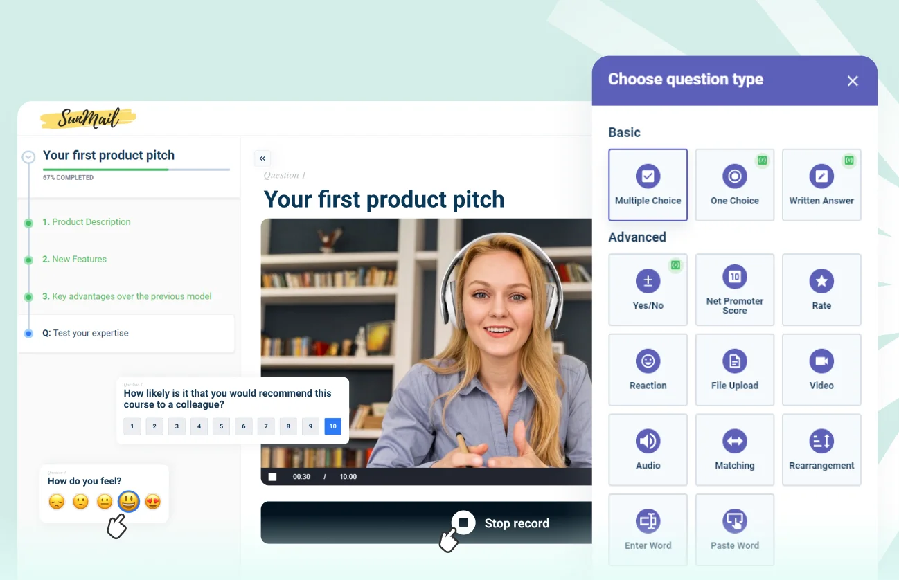 Enhance Training with Video-Based Scenarios in AcademyOcean's HR LMS Sharpen employee skills with video answers for scenario-based training in AcademyOcean's HR LMS