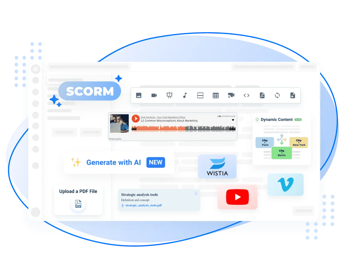 L&D platform: Interactive course builder