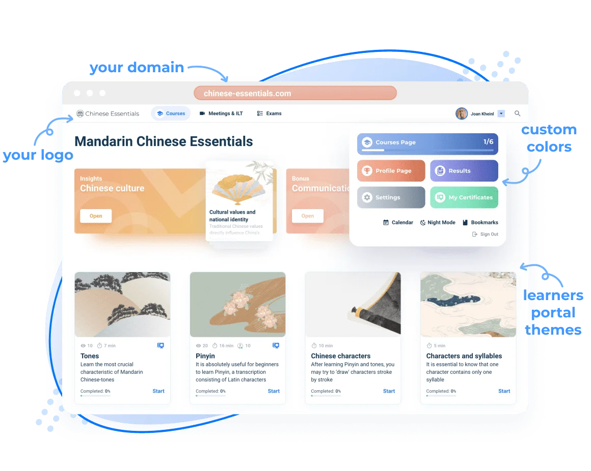 L&D platform: Customization & branding