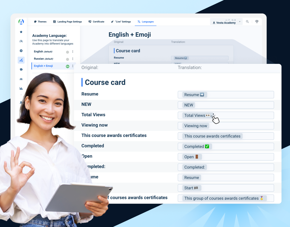 White Label LMS: Customizable interface with additional features