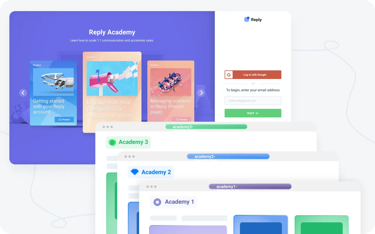Multiple learning portals feature at AcademyOcean LMS