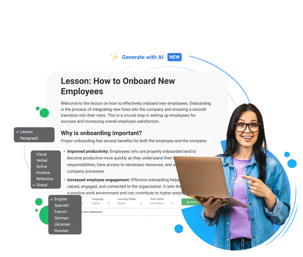 AcademyOcean LMS: AI-generated lessons 