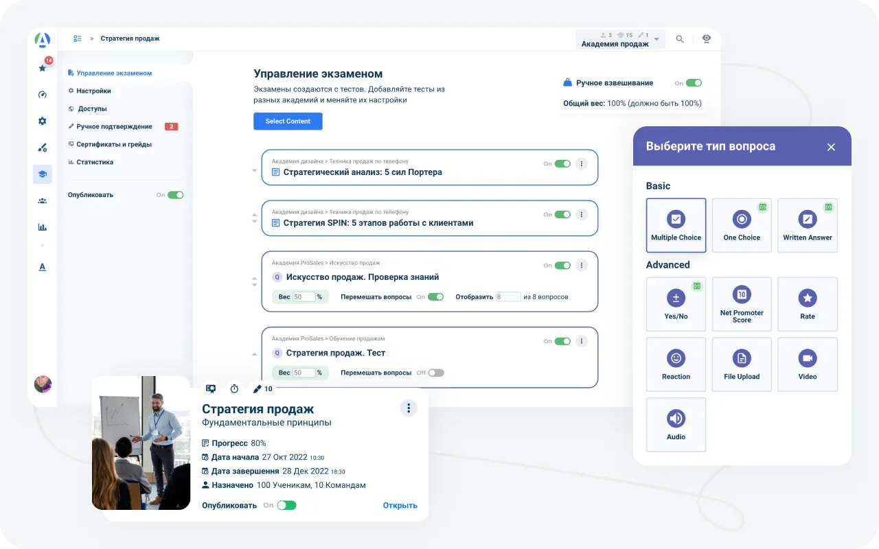 Контрольные работы Экзамены