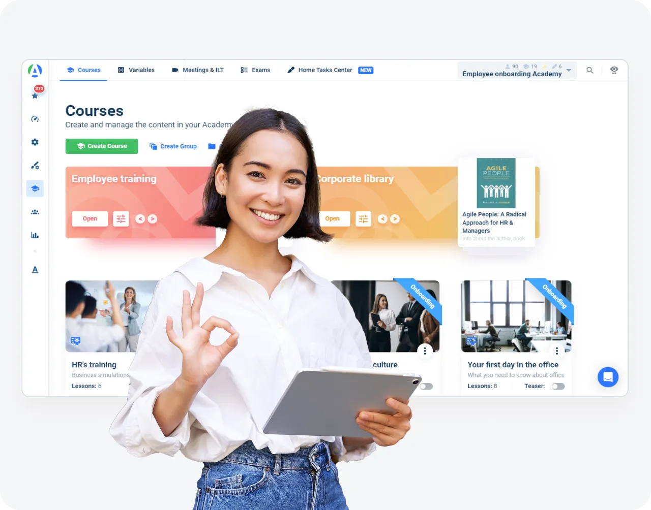 Course view at AcademyOcean LMS