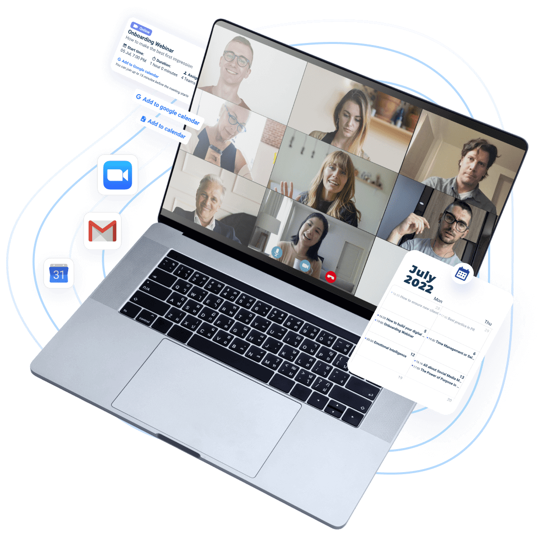 AcademyOcean LMS webinars and video meetings