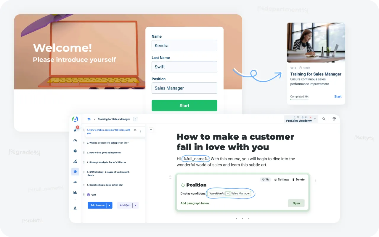 Personalization at AcademyOcean LMS