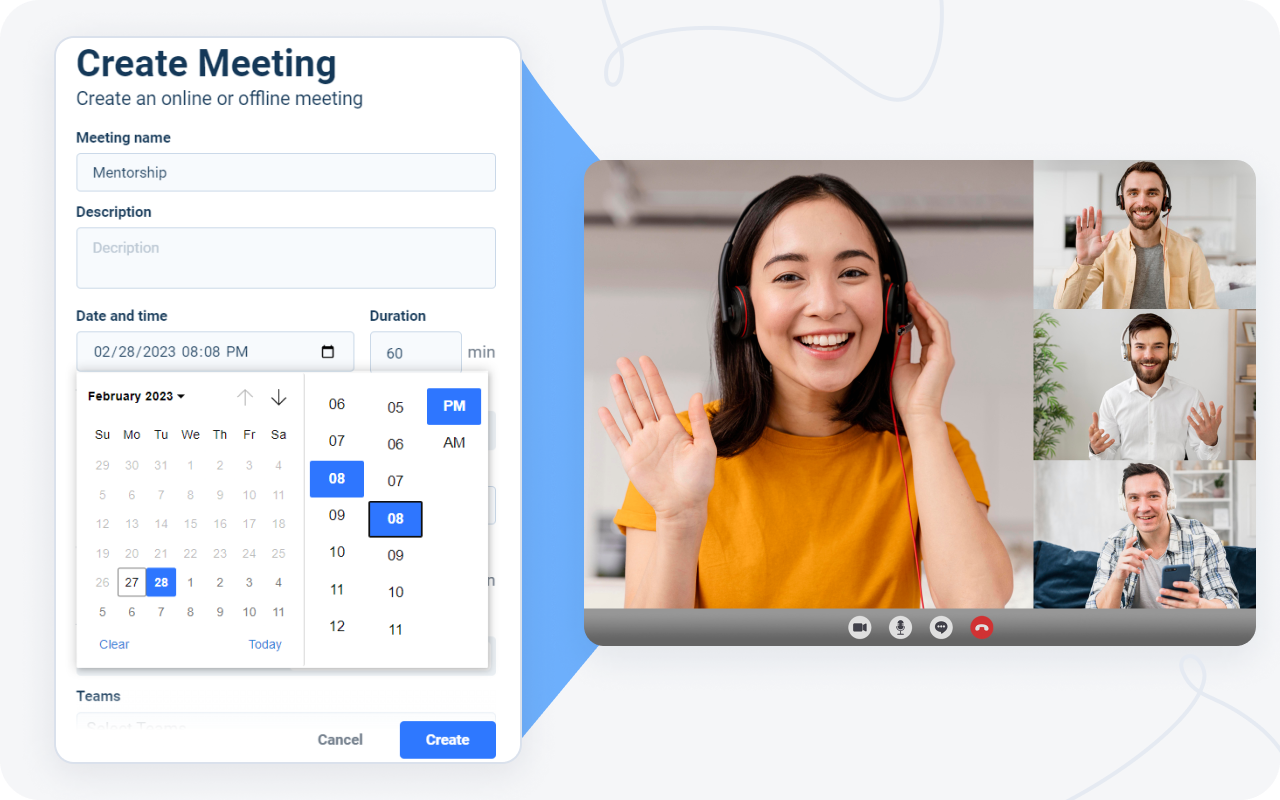 Call center agent practicing empathy techniques in AcademyOcean's soft skills training module