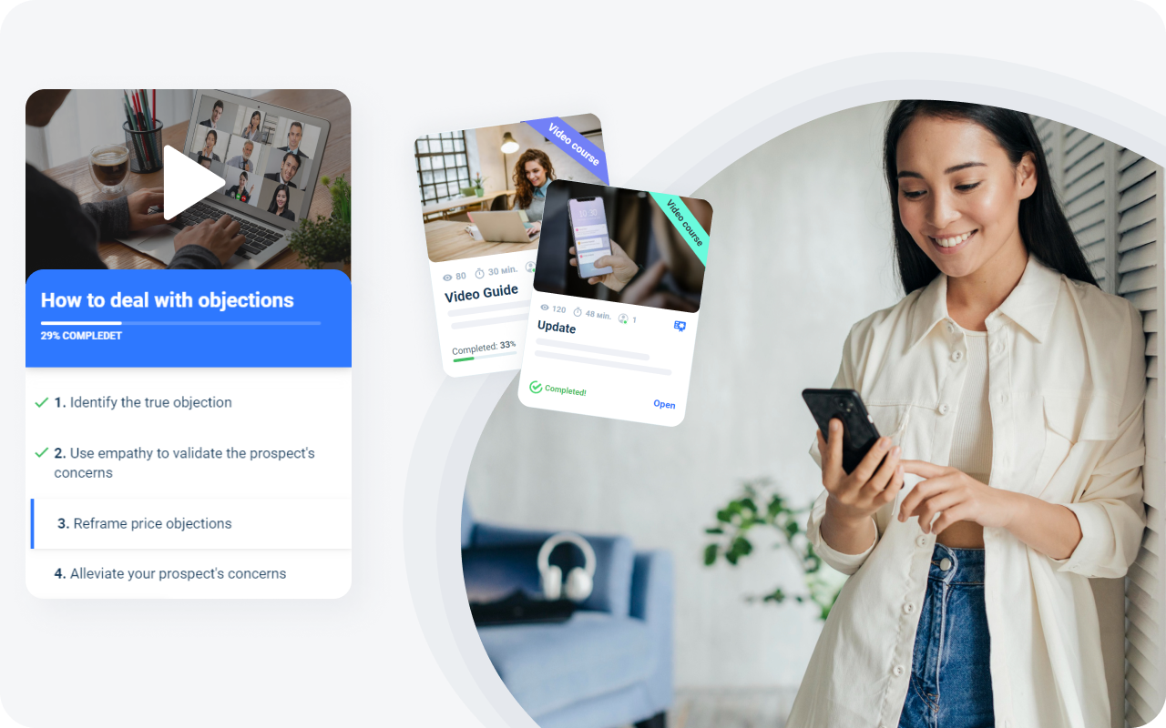 Online meetings in the training platform: Virtual mentorship sessions conducted via the AcademyOcean LMS, facilitating real-time guidance and support for call center trainees