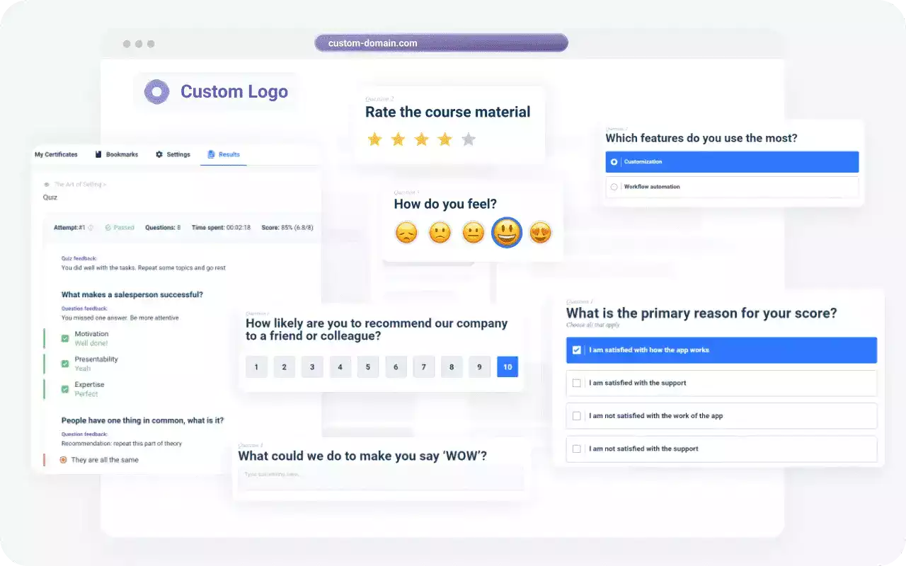 Feedback surveys in LMS: Tools for collecting and analyzing feedback from call center trainees to assess and improve training effectiveness