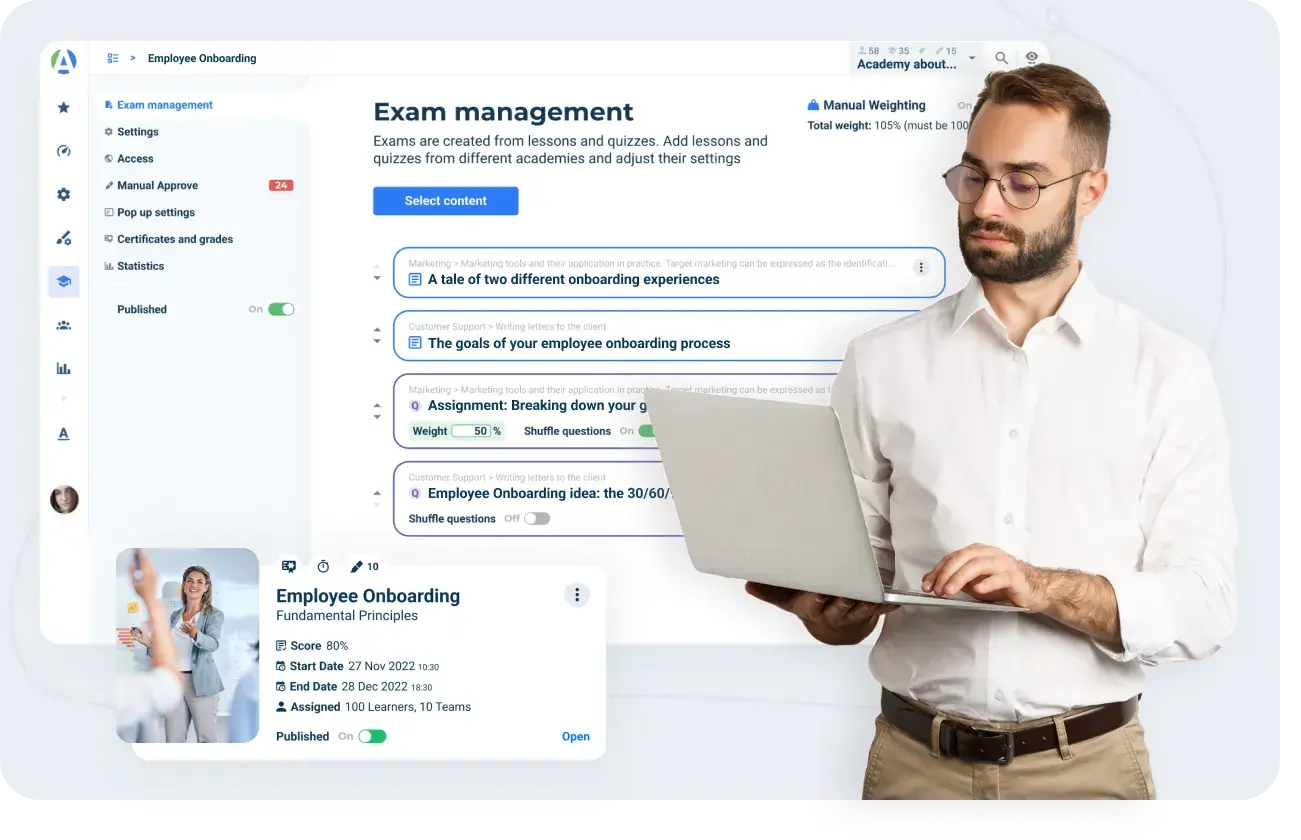 LMS For Construction Industry progress tracking