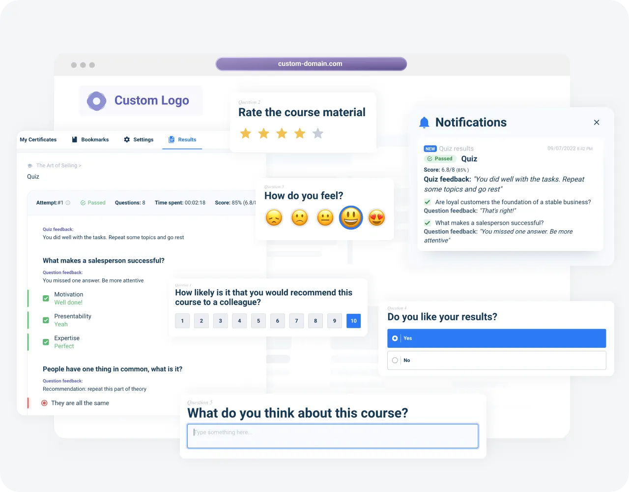 Seamless cloud-based LMS for dental practices feedback