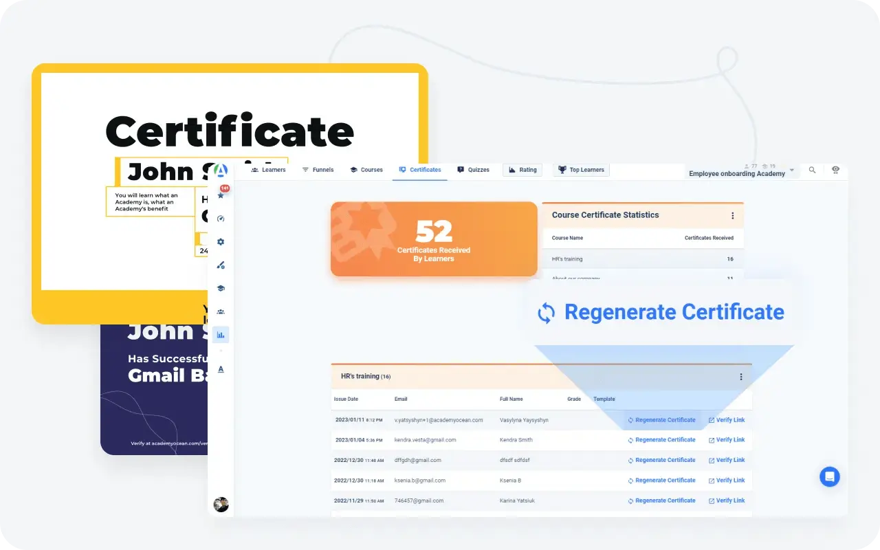 Reward achievement by issuing professional certifications upon completion of engineering training courses through our elearning software engineering