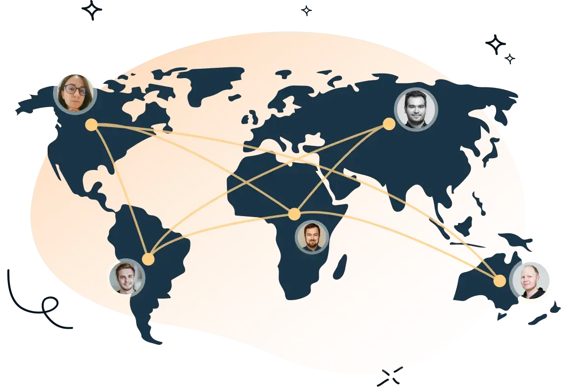 AcademyOcean franchise map Map showing franchises using AcademyOcean LMS all around the globe