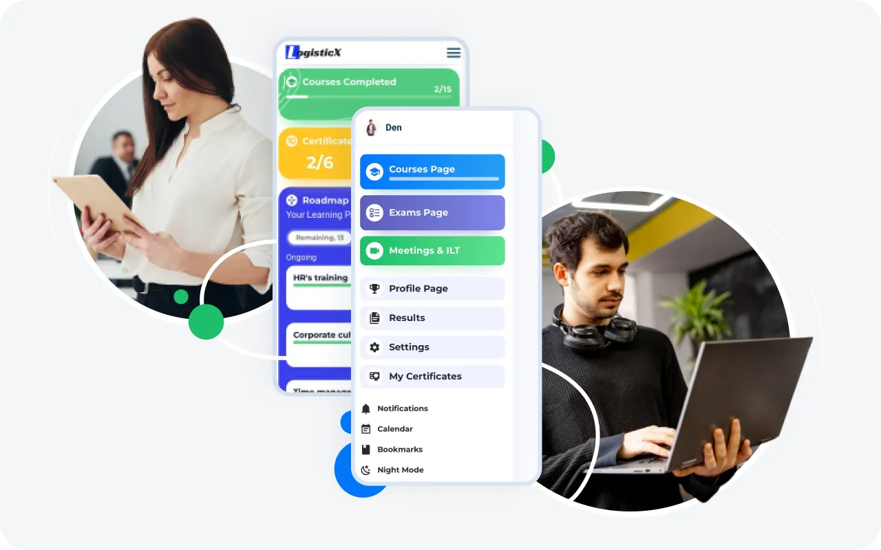 Access to the LMS on a mobile device