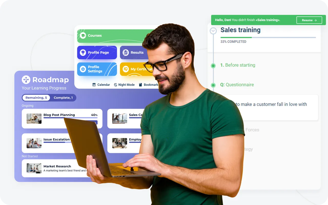 Micro learning training works best for the sales team to prepare them for a continuously changing world