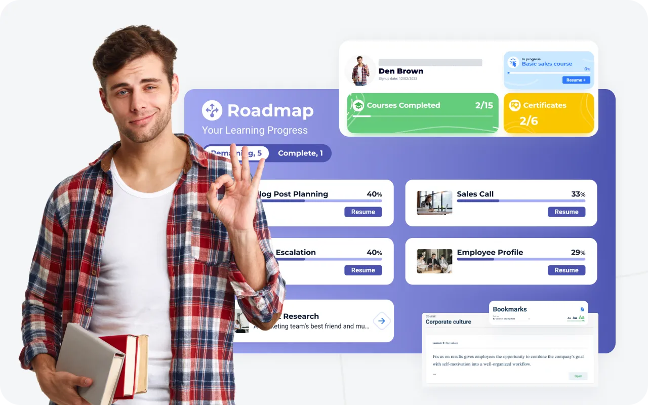 Learner's path and developing roadmap in AcademyOcean LMS