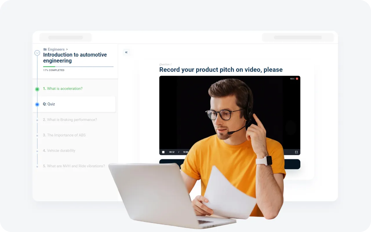 Video answer as one of the test options