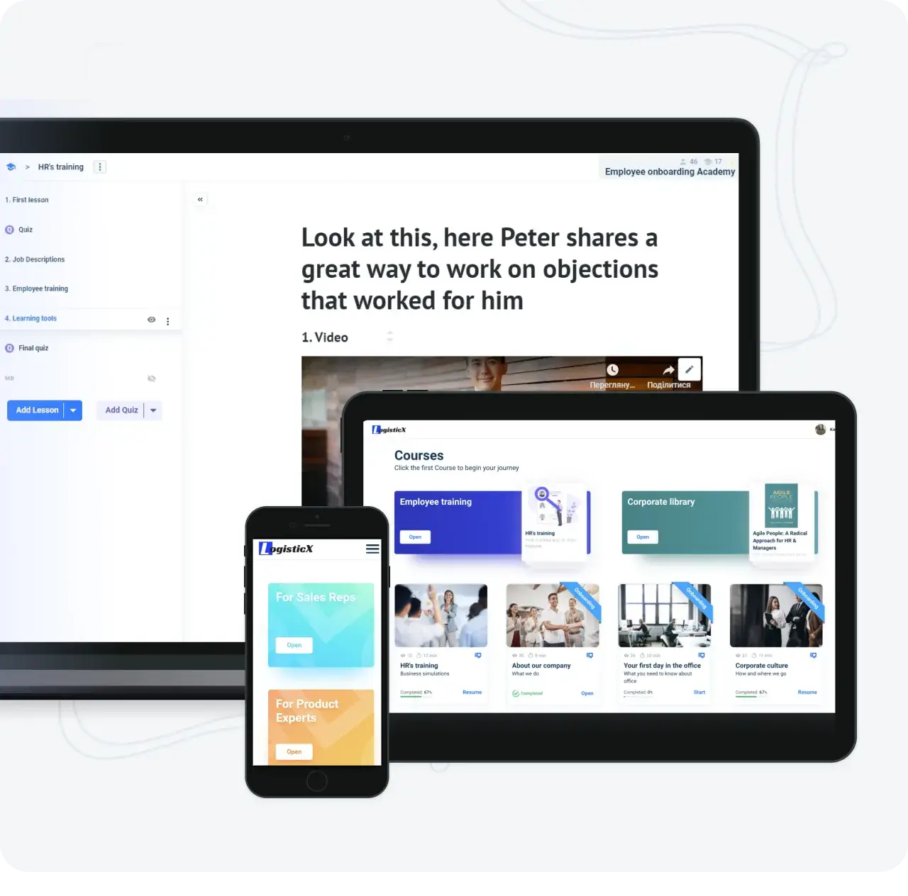 Comprehensive knowledge base view at AcademyOcean LMS for effective training management