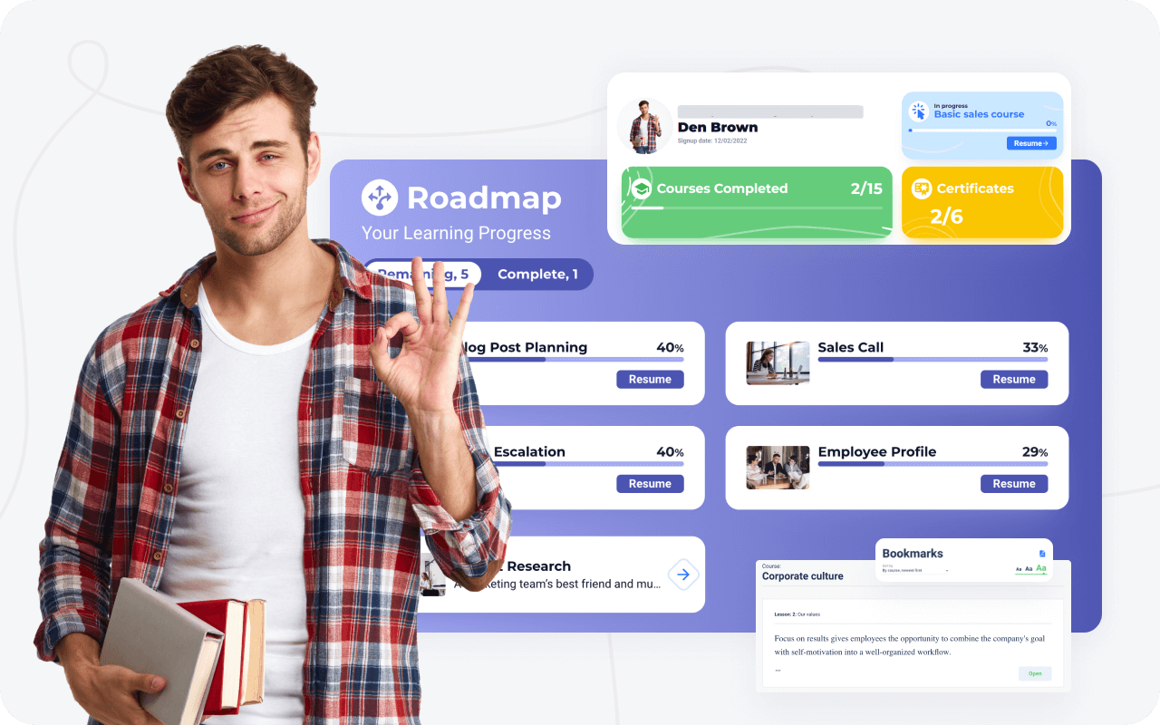 Manage students and staff seamlessly with a roadmap feature built-in tutor management system